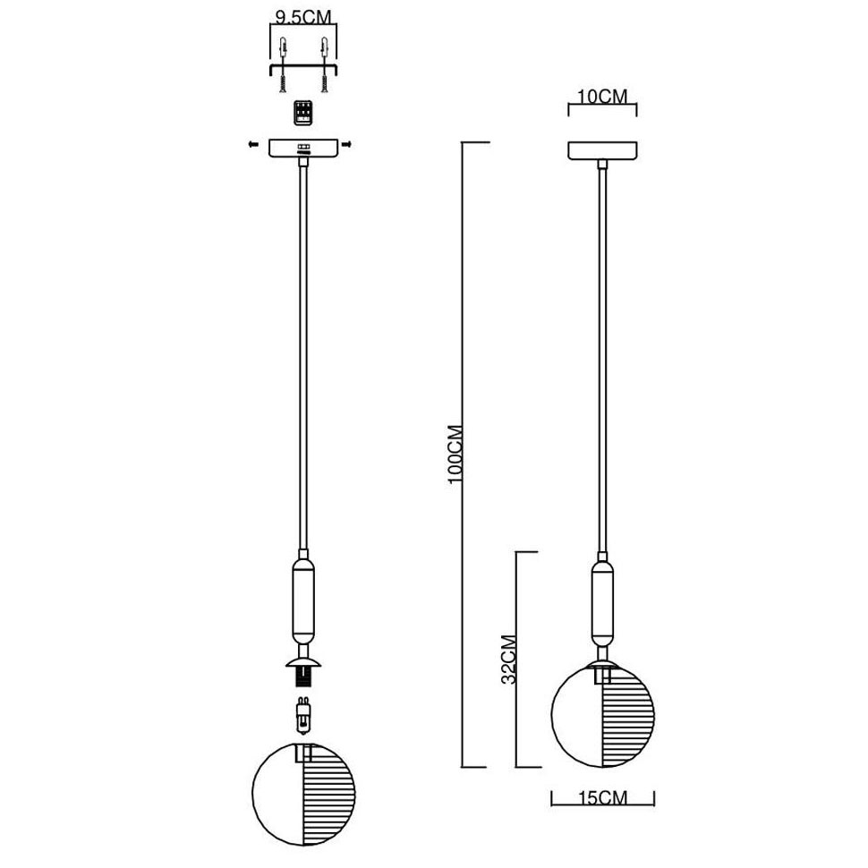 Схема подвесного светильника