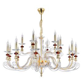 Crystal Lux CATARINA SP12+6 GOLD/TRANSPARENT-COGNAC Crystal Lux